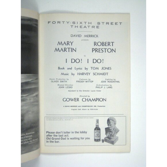 Playbill I Do I Do Mary Martin Robert Preston Expo 1967 Advertisement - Picture 4 of 7